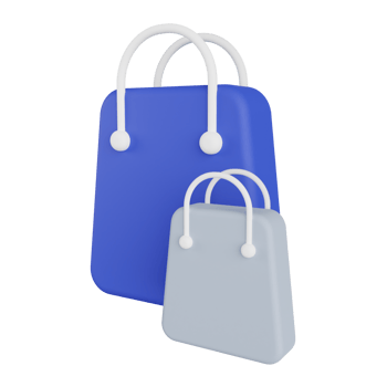 Shopping Bags 3D Illustration png