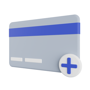 Add Credit Card 3D Illustration png