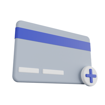 Add Credit Card 3D Illustration png