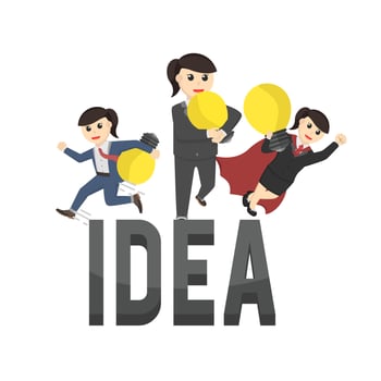business woman secretary idea design character on white background vector