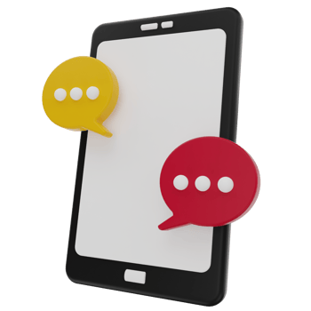 Mobile Chat 3D Illustration png