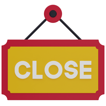 Close Board 3D Illustration png
