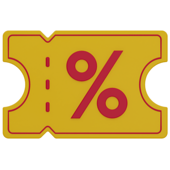 Discount Voucher 3D Illustration png