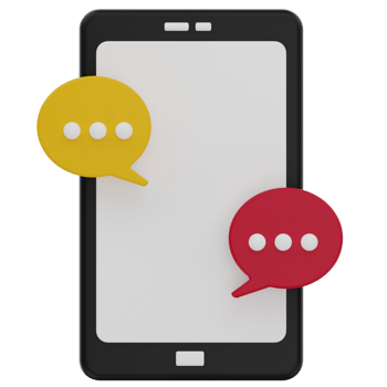 Mobile Chat 3D Illustration png