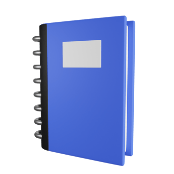 Notebook 3D Illustration png