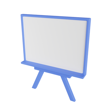 Whiteboard 3D Illustration png