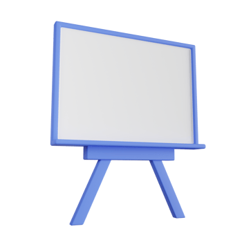 Whiteboard 3D Illustration png