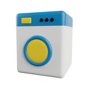 Washing Machine 3D Illustration png