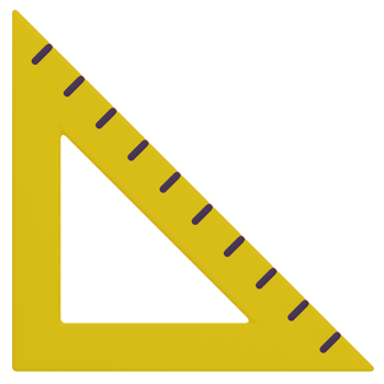 Set Square 3D Illustration png