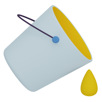 Paint Bucket 3D Illustration png