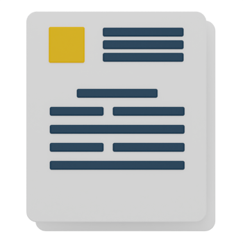 Documents 3D Illustration png