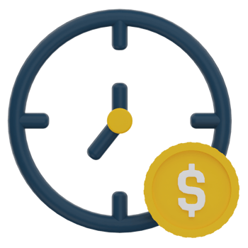 Time is Money 3D Illustration png