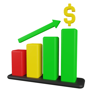 Financial Profit 3D Illustration png