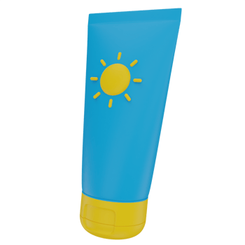 Sunscreen Lotion 3D Illustration png