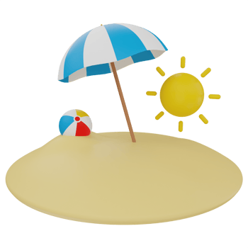 Beach 3D Illustration png