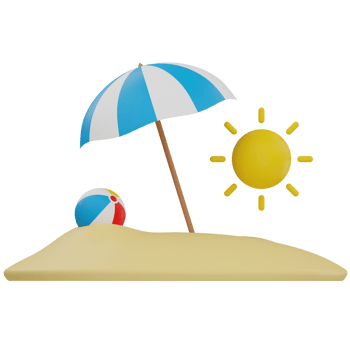 Beach 3D Illustration png