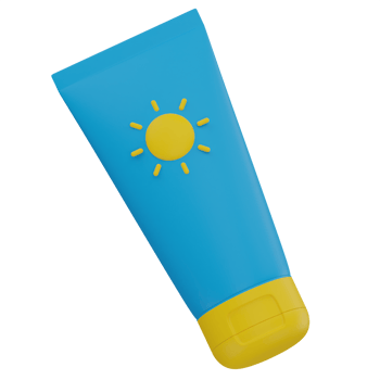 Sunscreen Lotion 3D Illustration png