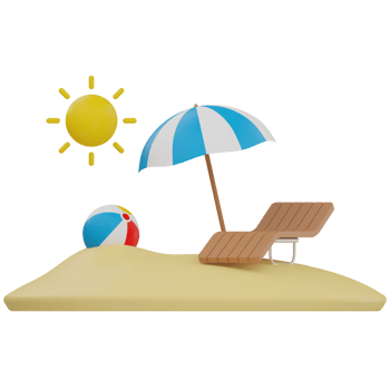 Beach 3D Illustration png