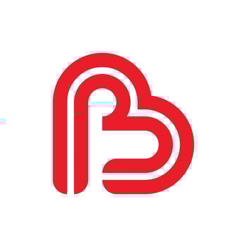 Letter B Love Creative Logo vector