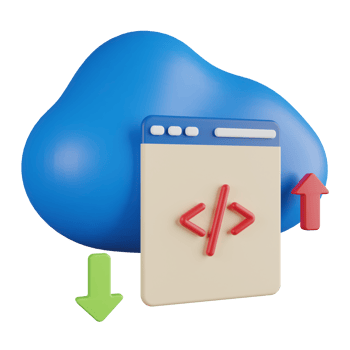 Cloud Transfer Data 3D Illustration png