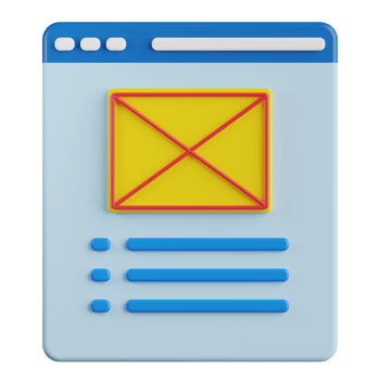 Web Layout 3D Illustration png
