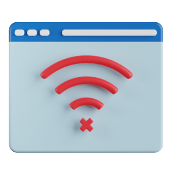 Internet Error 3D Illustration png