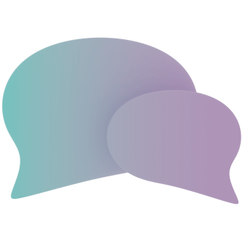 Speech Bubble with Gradient Color 3D Illustration png