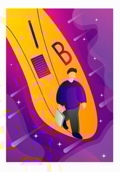 modern design flat illustration of people walking with suitcases, working people illustration ,flat design illustration vector
