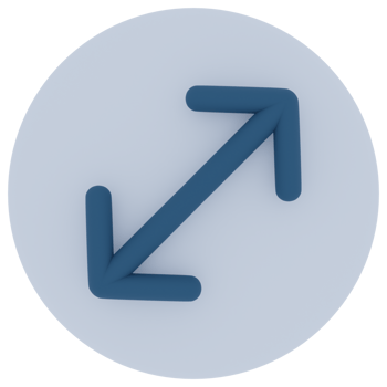 Full Screen Arrow 3D Illustration png