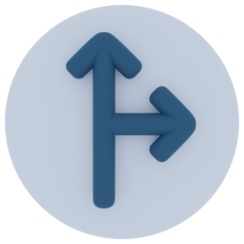 Top Right Arrow 3D Illustration png