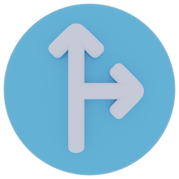 Top Right Arrow 3D Illustration png
