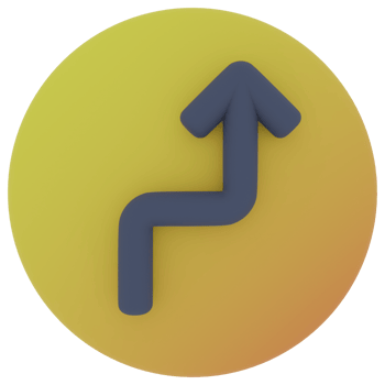 Curve Arrow 3D Illustration png