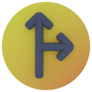 Top Right Arrow 3D Illustration png