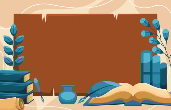 Poetry Day Background Template vector