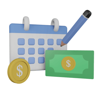 Bill Schedule 3D Illustration png