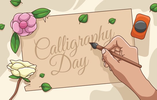 Illustration of Calligraphy Day vector