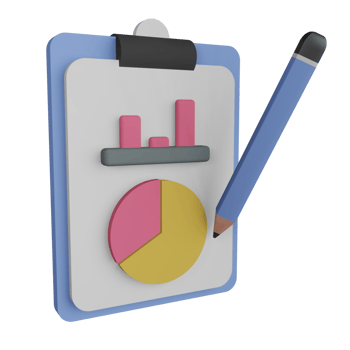 Statistical Report 3D Illustration png