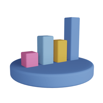 Bar Chart 3D Illustration png