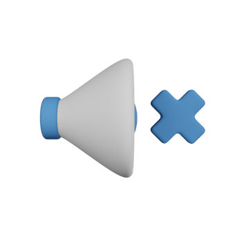 Mute 3D Illustration png