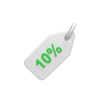 3D Tag discount. Rendered object illustration png