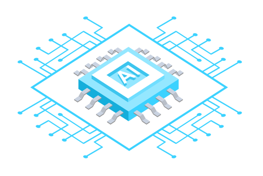 blue artificial intelligence technology circuit png file