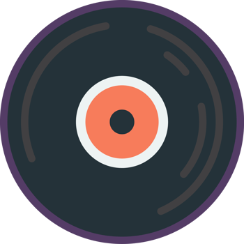Music icon isolated on transparent background png