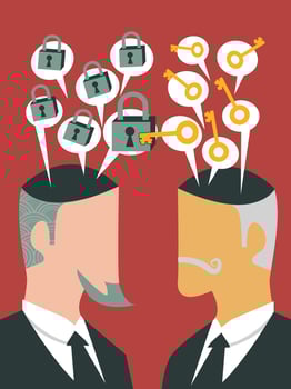 Unlock the hidden potentials of your mind suitable for mental health illustration vector