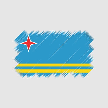 Aruba Flag Brush Vector. National Flag vector