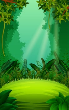 clean and green forest vector
