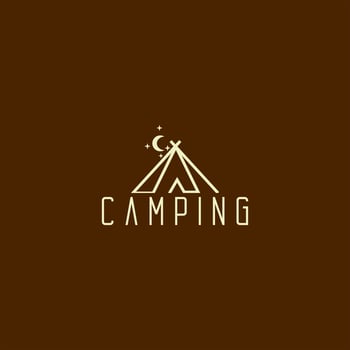 camping logo illustration vector design