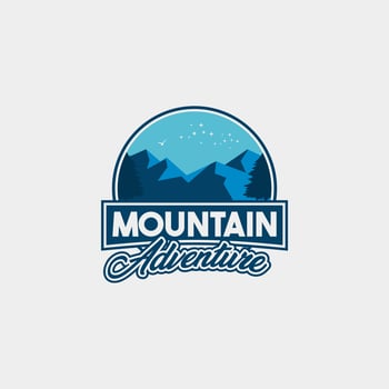 mountain adventure logo illustration vector design
