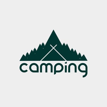 camping logo illustration vector design
