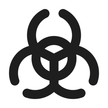 Biohazard flat color outline icon png
