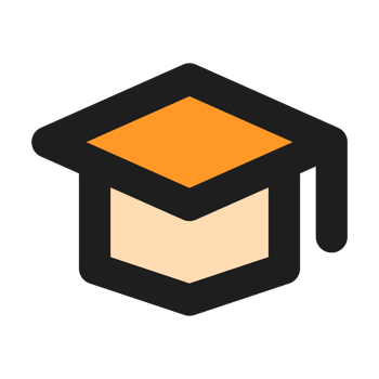 Education flat color outline icon png